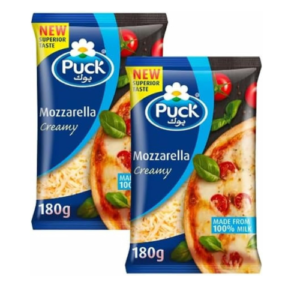 Puck Creamy Mozzarella Shredded Cheese Value Pack, 2 x 180 g