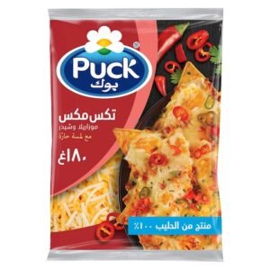 Puck TexMex Mozzarella And Cheddar Shredded Cheese Mix 180g