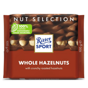 Ritter Sport Whole Hazelnuts Chocolate 100 g
